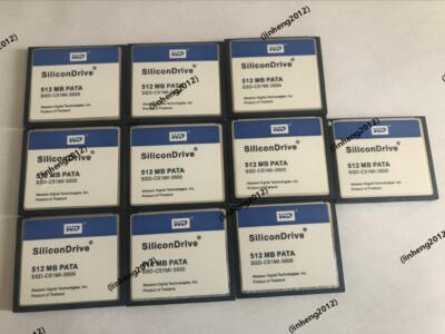 10PCS  SiliconDrive WD PATA 512MB COMPACT FLASH CF CARD 512 MB SSD-C51MI-3500