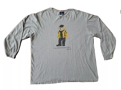 1990s Ralph Lauren Polo Bear Long Sleeve Shirt XXL Sport Ski 1992