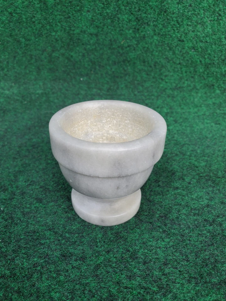 VTG Gray & White Marble Mortar 3"x3" - Image 2 of 4