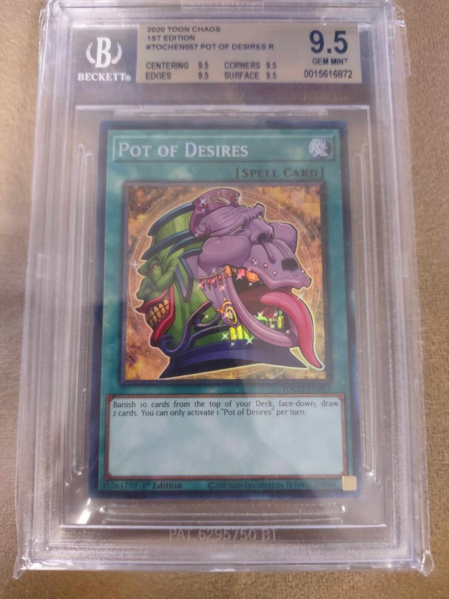 Pot Of Desires - TOCH-EN057 YuGiOh! Toon Chaos Collectors Rare BGS 9.5 Gem  Mint | eBay