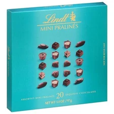 LINDT MINI PRALINES 20 pieces 3.4 ounce box