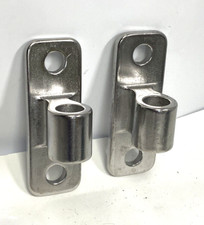 2-Pk Cast 304 Wall Mount Gate Hinge Flat Back for Chain Link Wood Fence Post