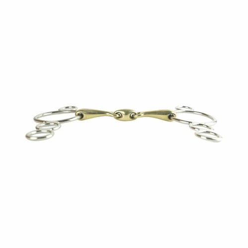 AK Mordaza Holandesa Multi Anillo Doble Articulación Alemana Plata Caballo Broca - Imagen 2 de 2