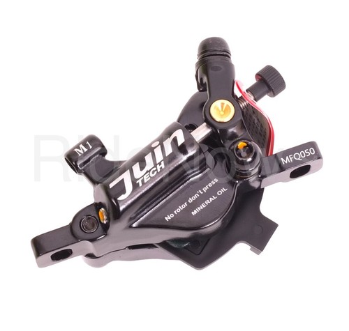 JuinTech M1 Cable actuated hydraulic MTB Bike Disc Brake set w/ Rotors Black - Picture 6 of 9