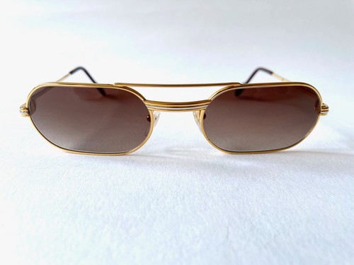 occhiali da sole vintage CARTIER MUST Louis LC oro 22K MEDIUM 53*20 lenti nuove 1983 - Foto 4 di 15