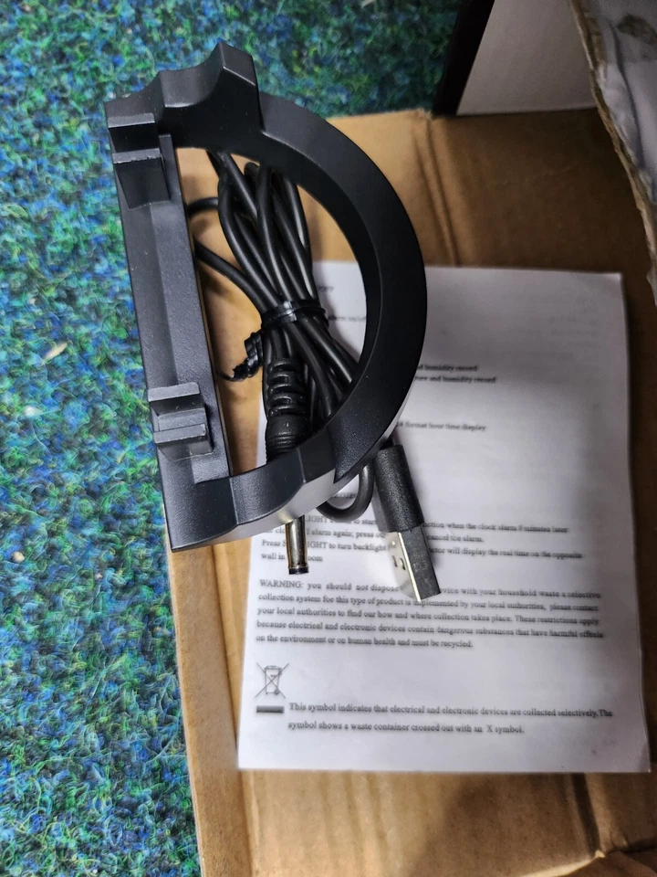 Alarm Clock Weather Display Digital To Colors Video Projection Hour Thermometer - Image 3 of 4