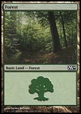 MTG Magic the Gathering Forest (247/262) Magic 2014 LP