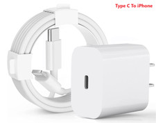 20w Fast Wall Charger Type C Cable For iPhone 14 13 12 11Pro Max Xs XR 8Plus