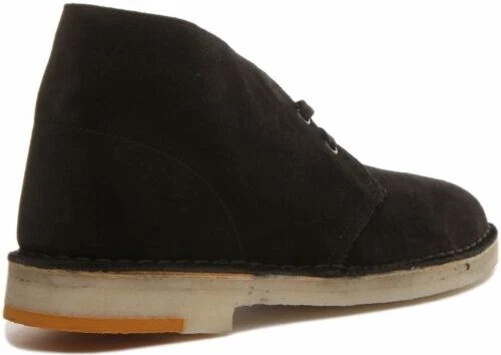 CLARKS ORIGINALS Desierto Botas Hombre Ante Chukka Negro Naranja Talla UK 7-12