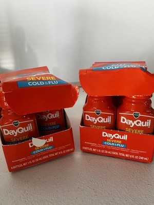 Vicks DayQuil Severe Cold & Flu Fast Pain Reliever Fever Reducer 8 Pack 1oz