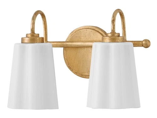 Lark 85412 Honey 2 Light 14"W Vanity Light - Brass - Picture 3 of 5
