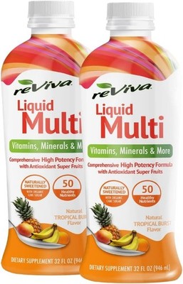 :.reViva Liquid Multivitamin, Tropical   Burst Flavor, 64 Ounces.: