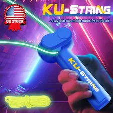 Lasso String Shooter Loop Toy Handheld Zip Rope Launcher Propeller Toy US