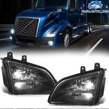 For 2018 2019 2020-2024 Volvo Vnl Full Led Fog Lights Black Housing Lhrh For 2018 2019 2020-2024 Volvo Vnl Full Led Fog Lights Black Housing Lhrh
