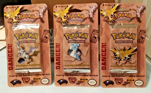 1999 Pokémon Fossil Blister Packs - Factory Sealed (Unopened) WOTC- Full Set 3