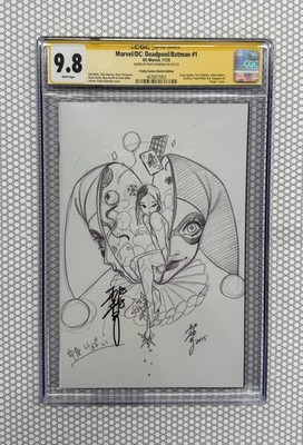 Marvel/DC: Deadpool/Batman #1 Sketch Edition CGC 9.8 Signed Peach Momoko W/COA