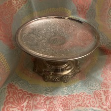 Ancien centre de table compote à pieds en argent Sheridan anglais