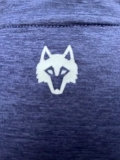 Greyson Sport Shirt Men's Medium Blue Sport Performance Golf Long Sleeve Wolf