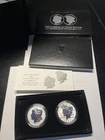 2023 S MORGAN AND PEACE REVERSE PROOF SILVER DOLLAR 2-COIN SET GEM+ OGP/COA