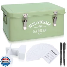 Maitys Seed Storage Container Box with Lid Garden Seed Packet Sto