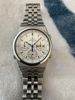 Vintage Seiko Chronograph Quartz 37mm White Day/Date Mens Watch  7A38-7289