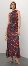 Ulla Johnson Red Abstract Livia Dress Size M (US 6-8) MSRP $520 small flaw by