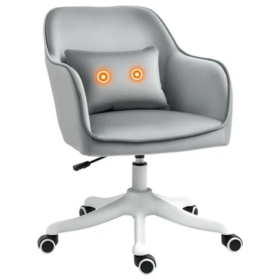 Vinsetto Office Chair with Electric Vibration Massage Lumbar Pillow, Grey