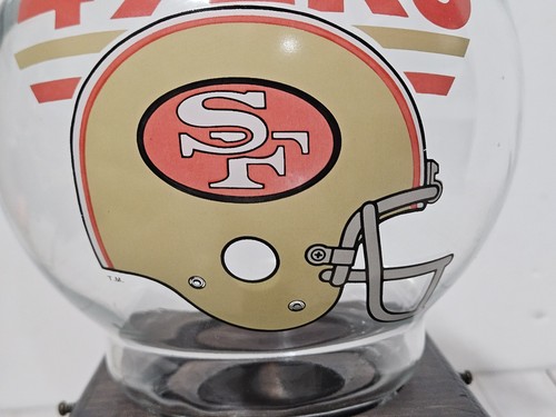 San Francisco 49ers NFL Kaugummi Süßigkeiten Nuss Maschine Holz Glas Man Cave - Bild 6 von 21