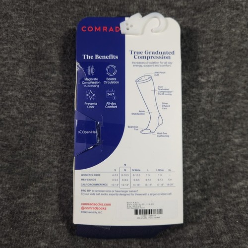 Comrad Men's Knee-High Graduated Compression Socks Medium - Picture 2 of 3