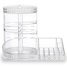 360 Rotating Skincare Organizer,Large Clear Acrylic Tiered Adjustable Perfume...