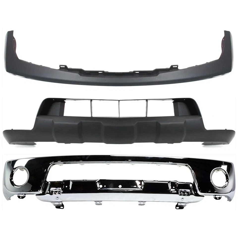 Front Bumper Face Bar Chrome Kit For 2005-2008 Nissan Frontier Foto 3 de 4