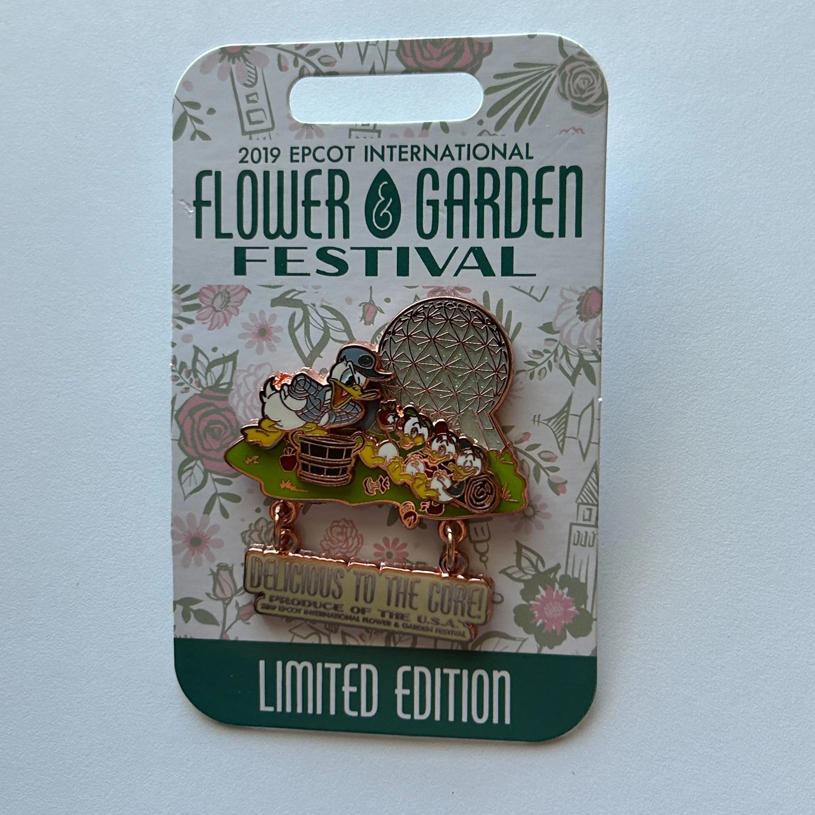 Epcot Flower & Garden Festival 2019 Donald and Nephews Dangle Disney Pin 133664