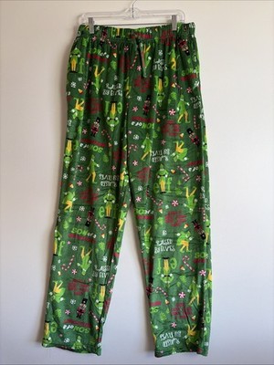 Buddy The Elf Pajama Pants Lounge Wear Men s Size Large Green Nutcrackers
