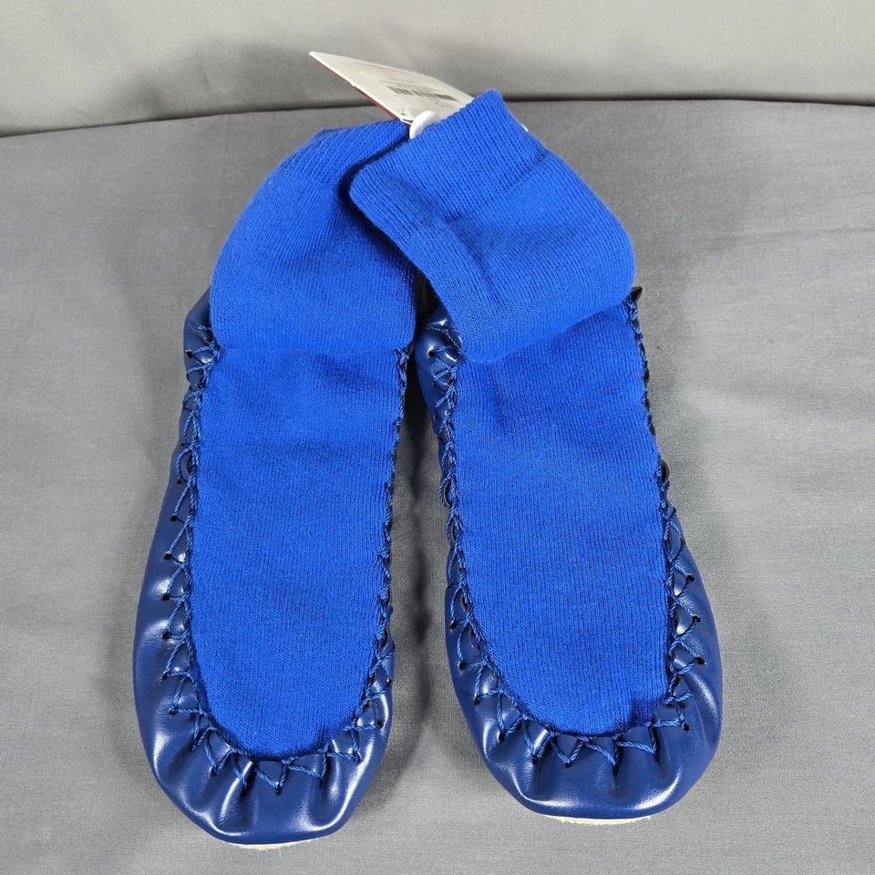 Zapatillas de mocasín Hanna Andersson 1 año-3 años azul antideslizante suela de cuero nuevas con etiquetas niños Foto 2 de 4