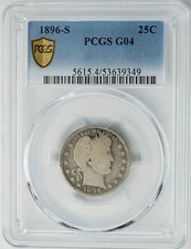 1896-S Barber Quarter 25c G04 PCGS Secure 950474-8
