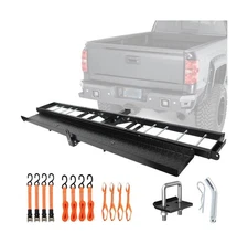 Motorcycle Hitch Carrier 600LBS, Heavy Duty Integrated Dirt Bike Hitch Hauler...