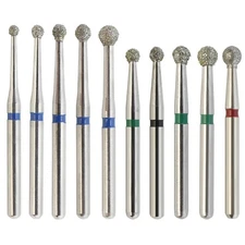Dental Diamond Burs Long Round Ball Burs Surgical  Friction Grip FG 801/023 801L