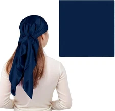 35'' Large Satin Head Scarf, Pirate Head Scarf, Silk Hair Scarf Bandanas Sleepin
