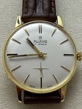 Vintage Allaine Sub Seconds Manual Wind 17J Gold Plated Watch