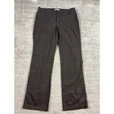 Riders by Lee Pants Womens 14M Brown Easy Care Straight Leg Mid Rise 136KJ55