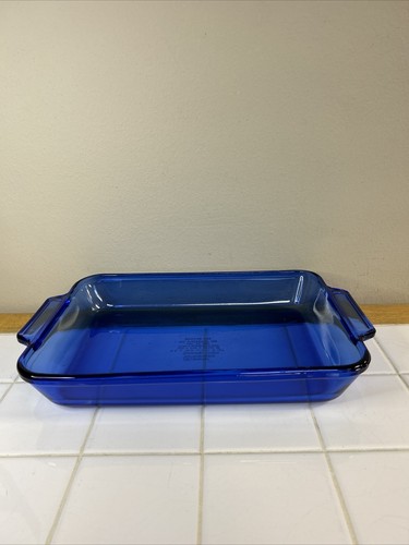 Anchor Hocking OvenWare Cobalt Blue Casserole Baking Dish 3Qt 9.5x13.5x2 - Picture 1 of 9