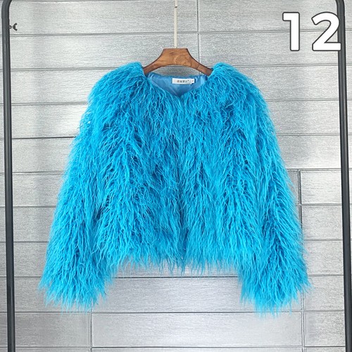 Shaggy Damen-Kunstfellmantel Winter warme Jacke flauschig Cardigan Mantel Outwear - Bild 35 von 35