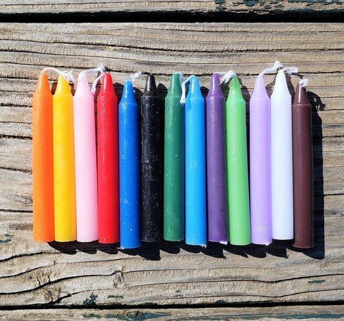 Unscented .5 inch Diameter Chime Candles: 4 Inch Height for Spells- (5-pack) - Picture 2 of 6
