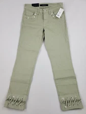 J BRAND women pants mid rise crop skinny JB001997 Gibson green olive 25 $248