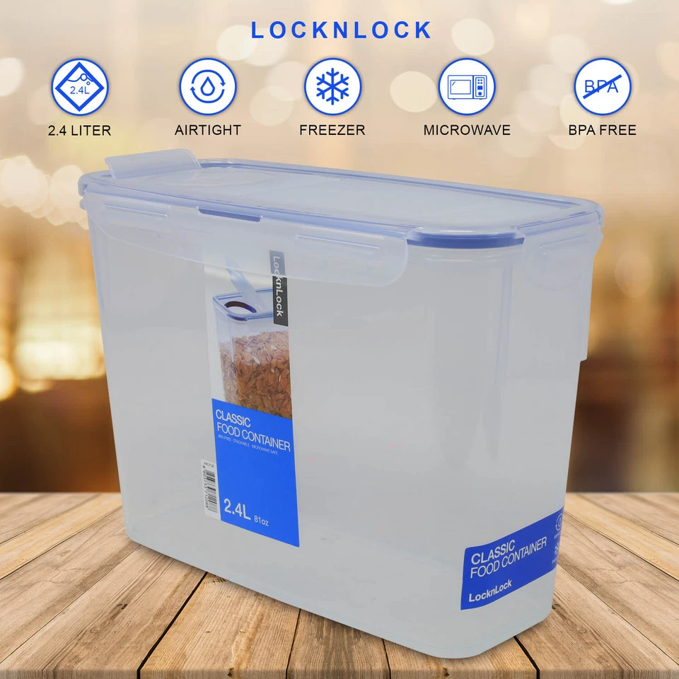 LocknLock 2.4 Litre Flip Top Cereal Dispenser Airtight Container Food Storage - Image 2 of 4