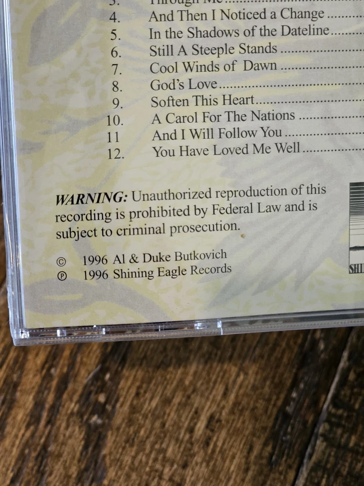 Underneath The Same Sky Эл и Дюк Буткович CD 1996 Shining Eagle новый - Изображение 4 из 4