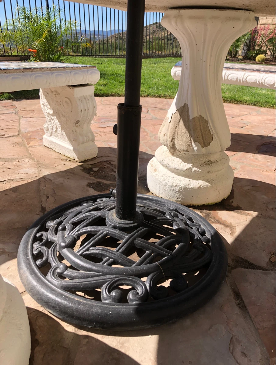 Cement Patio Table Set Outdoor Table Set Oval Table Set with 4 Benches