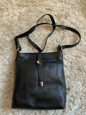 Nwt Tano Leather Black Crossbody Made In Italy