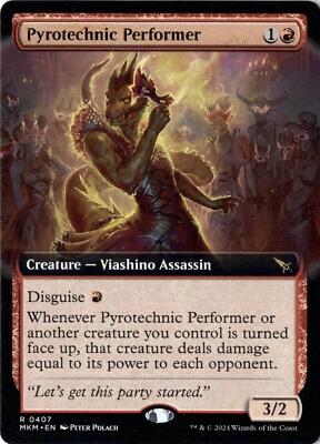 Pyrotechnic Performer NM/M* EXTENDED Murders A Karlov Manor 0407 mtg -UnltdCards