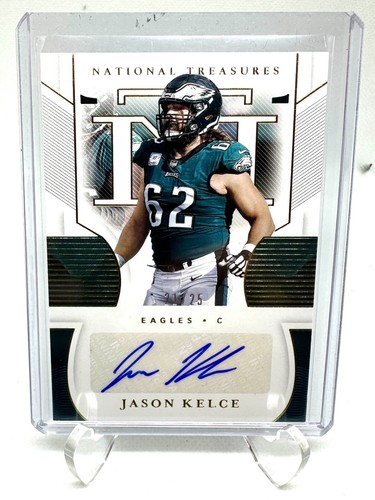 Jason Kelce #S-JK 2020 Panini National Treasures Signatures card